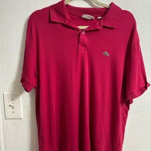 LACOSTE POLO SHIRT Size 6 XL Men`s Regular Fit Short Sleeve - Great Condition